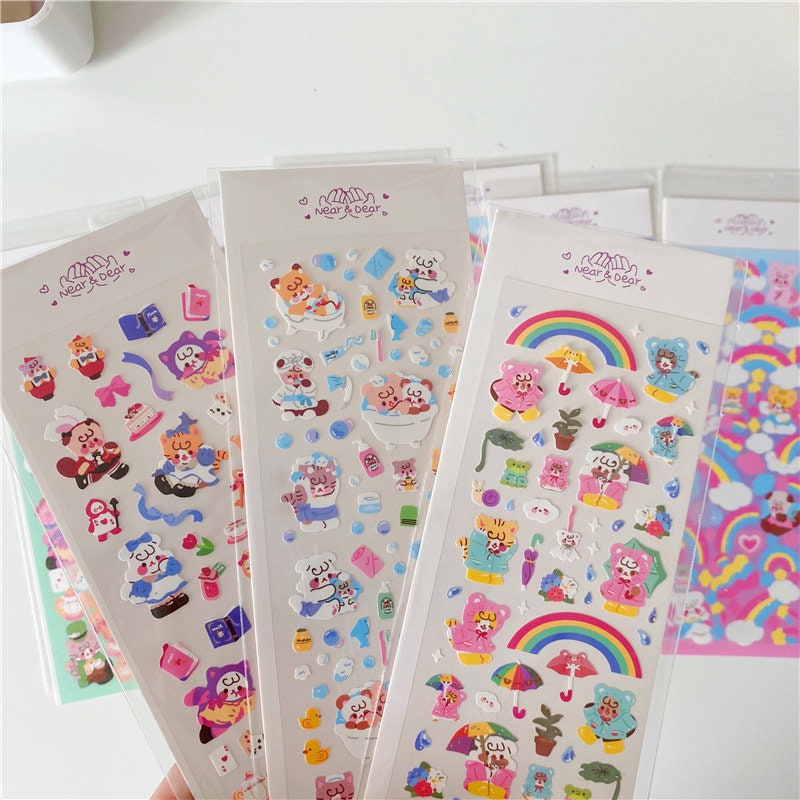 Kawaii deco sticker, toploader sticker, scrapbook, journal, planner sticker